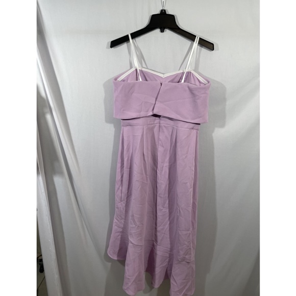 NWT $219 XSCAPE [‎ 10 ] Crepe Bustier Ruffle Skirt Dress in Lilac Purple - Picture 12 of 14